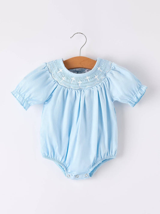 Girls Cross Smocking Bubble