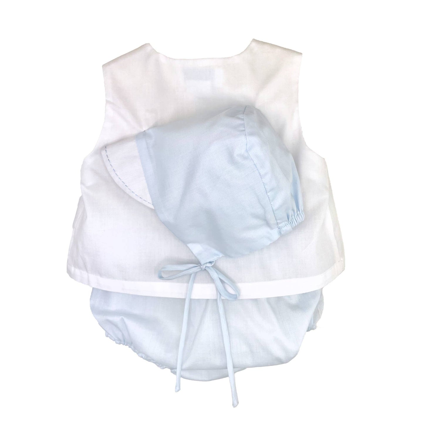 Sailboat Shadow Stitched Diaper Set