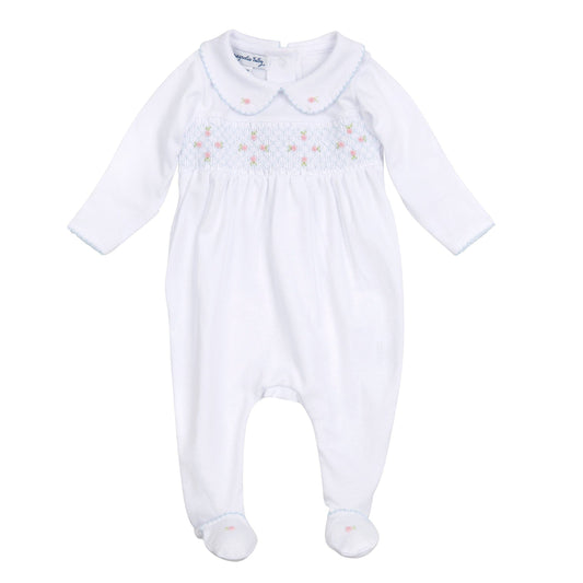 Charlotte's Classics Smocked Footie - Sky Blue