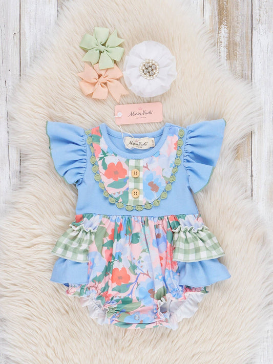 Watercolor Floral Ruffle Bubble