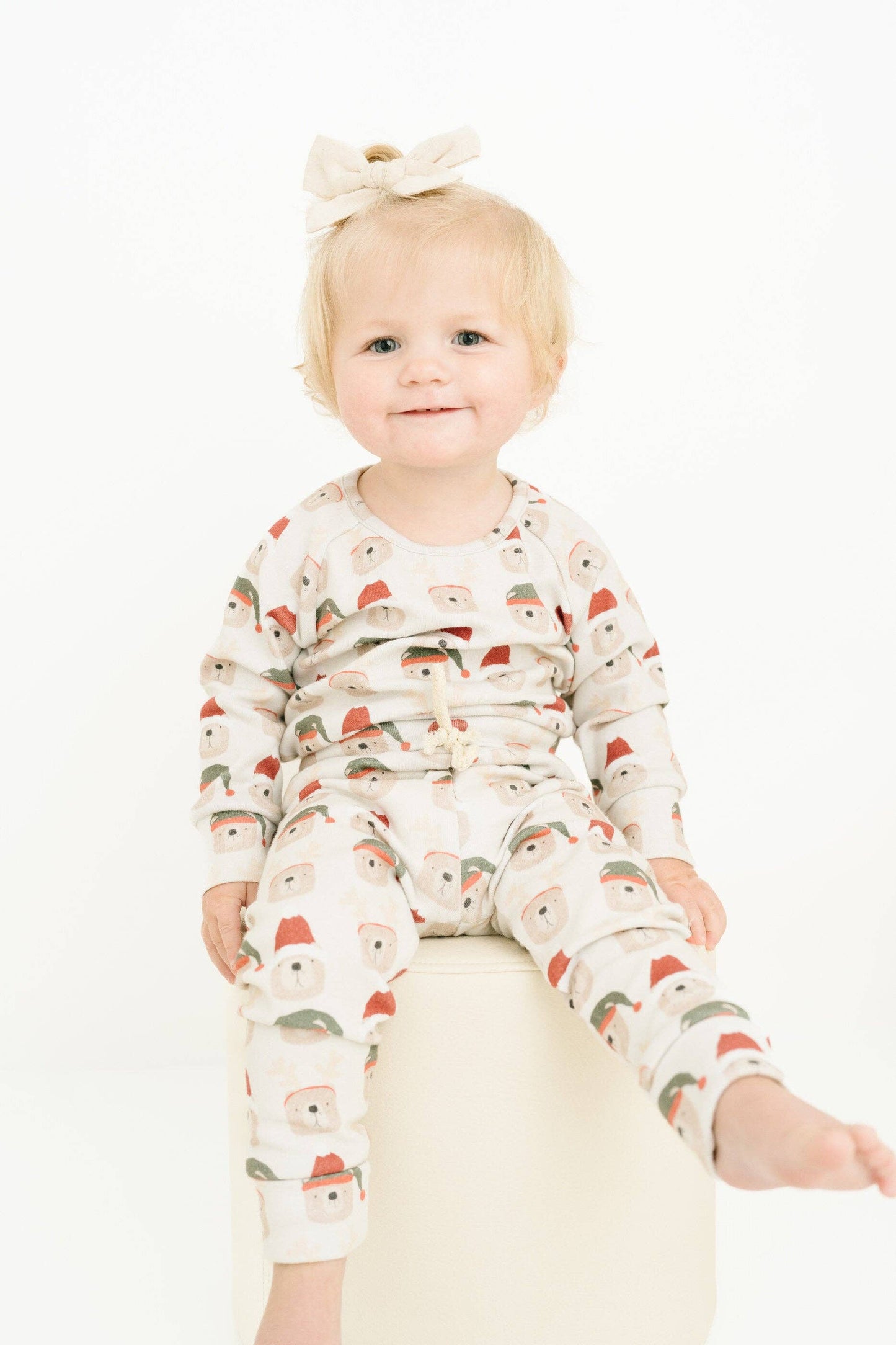 Beige Christmas Bears Lounge Set