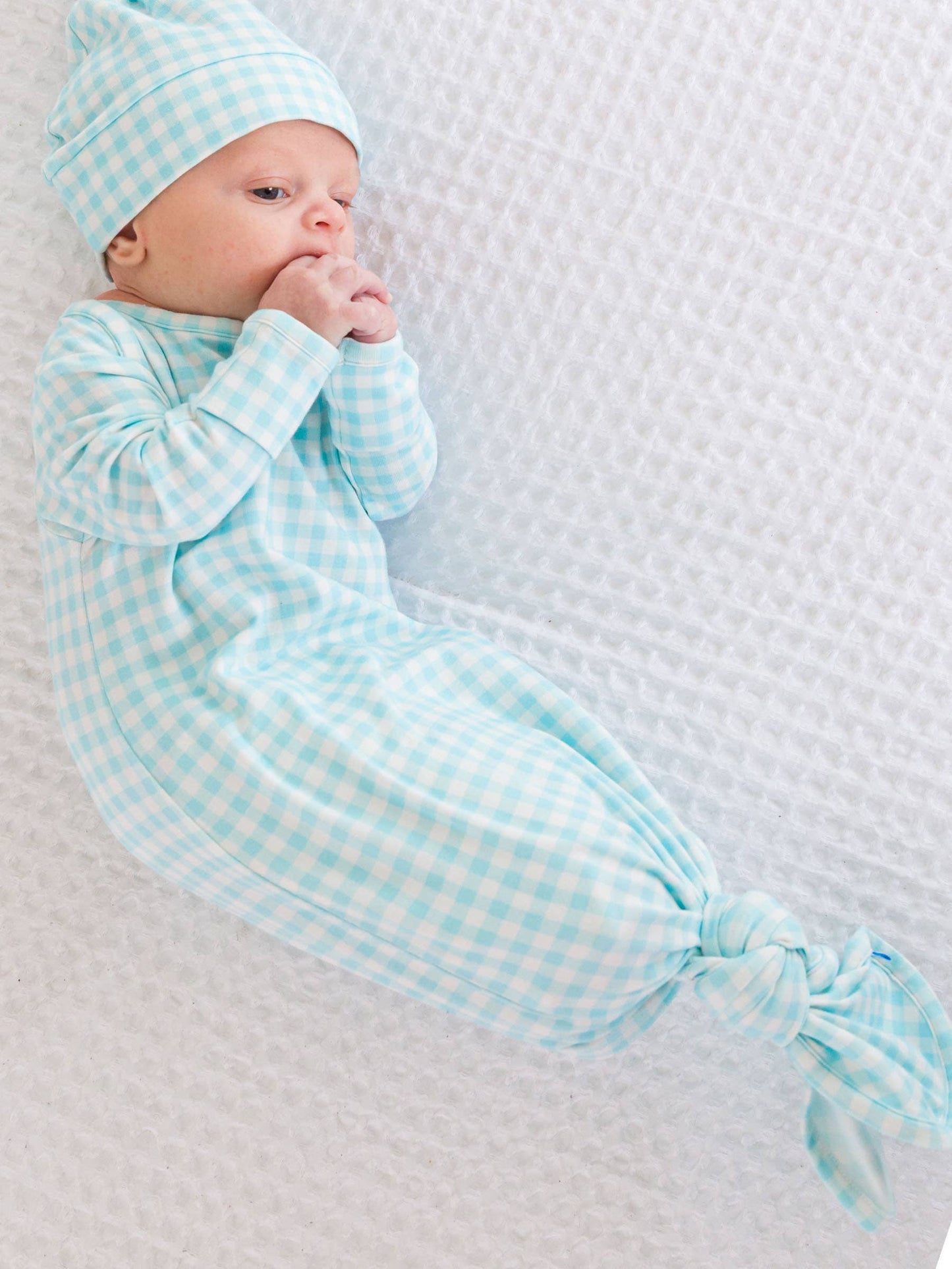 Knotted Sleep Gown & Hat Set