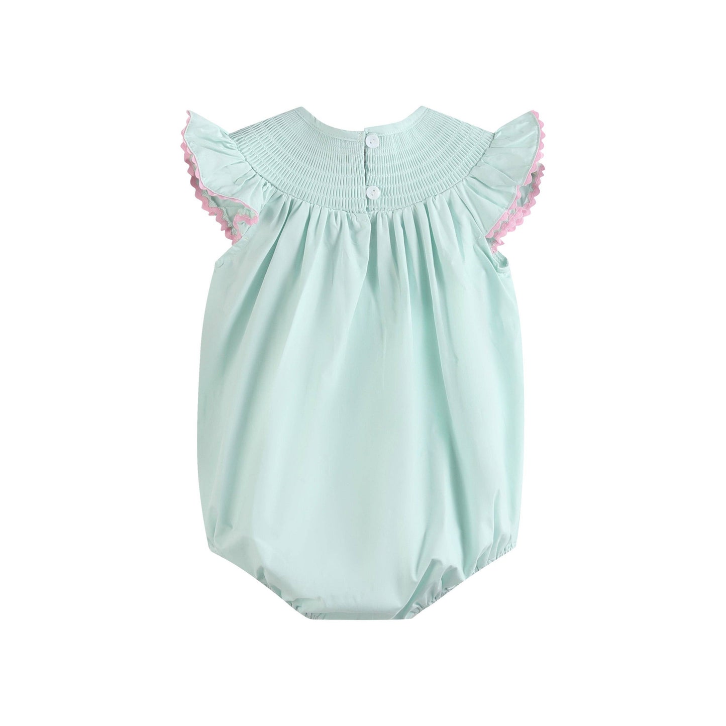 Misty Blue Bunny Smocked Bubble