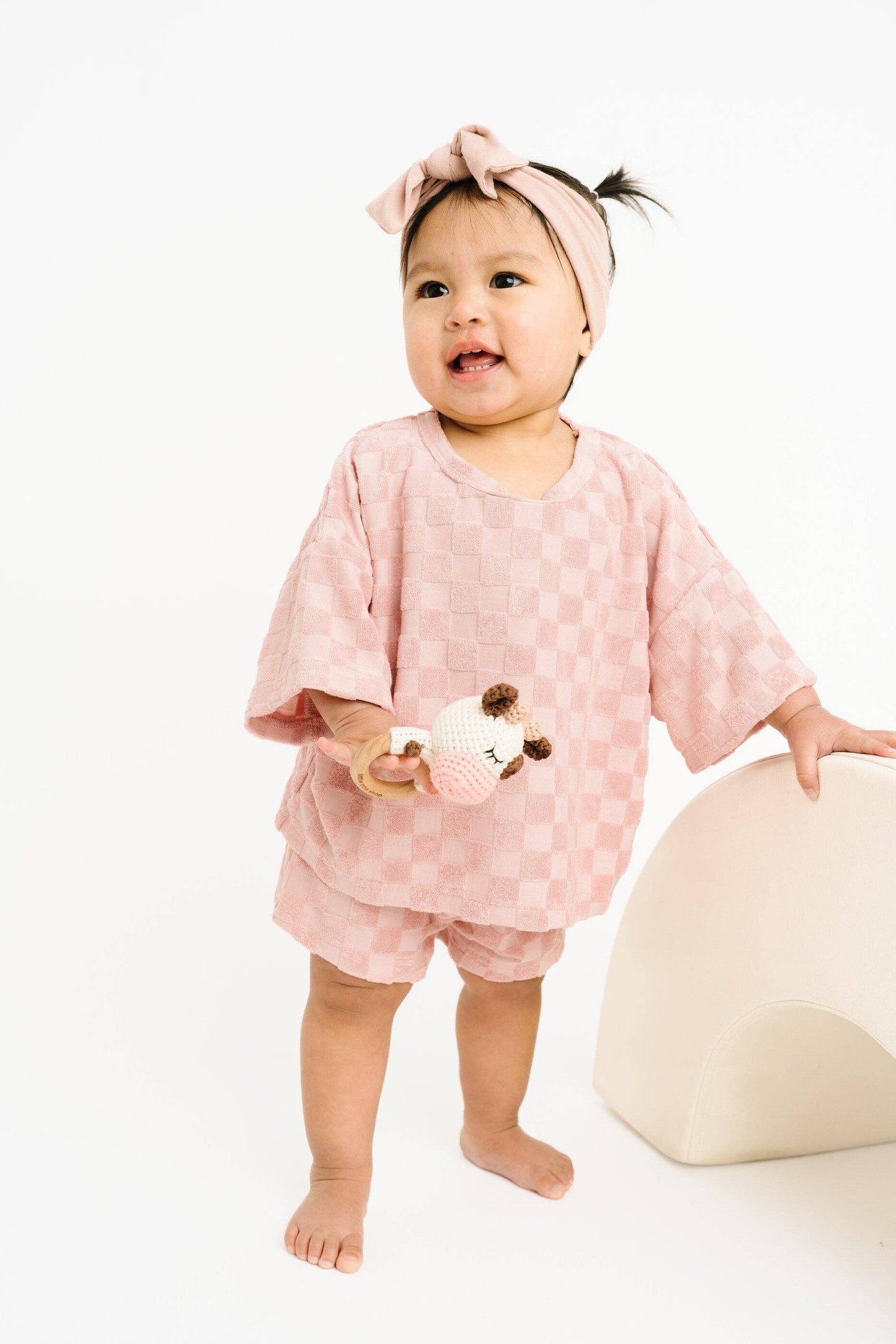Blossom Checkered Terry Set