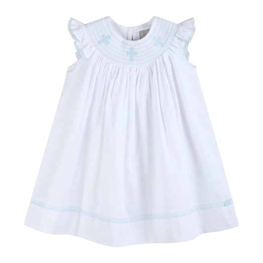 Blue Cross Smocked Dress