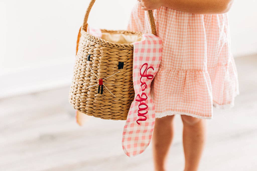 Gingham Kids Easter Basket
