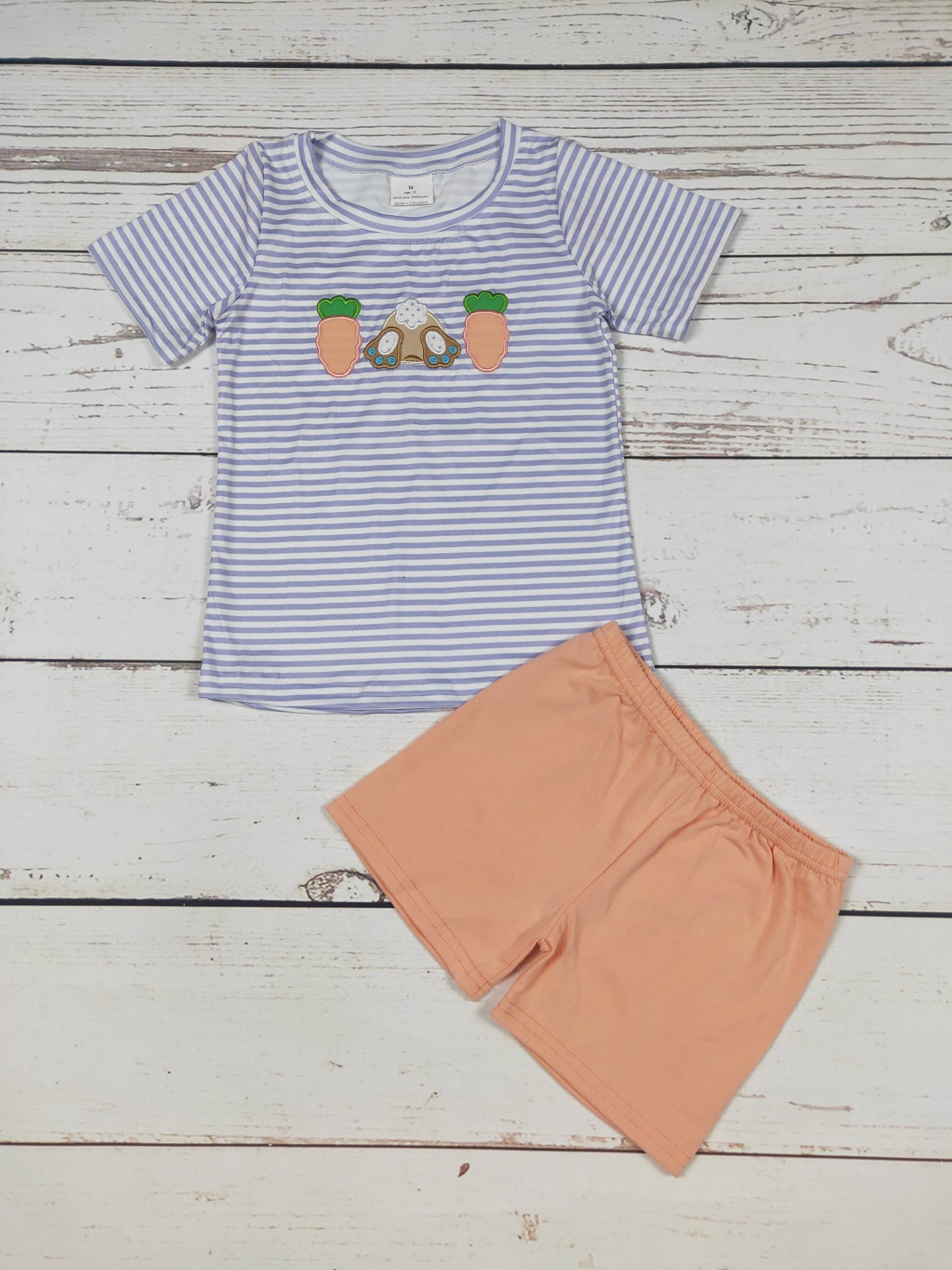Carrot Appliqué Easter Shorts Set