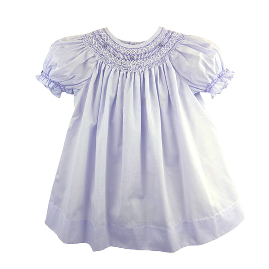 Bishop Smocked Dress with Pearls