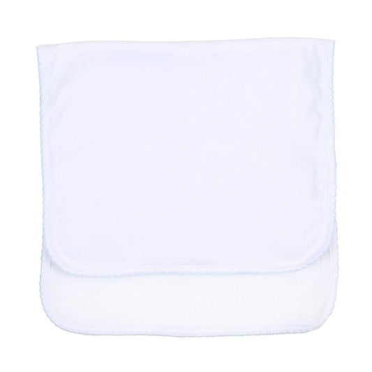 Blue Trim Burp Cloth