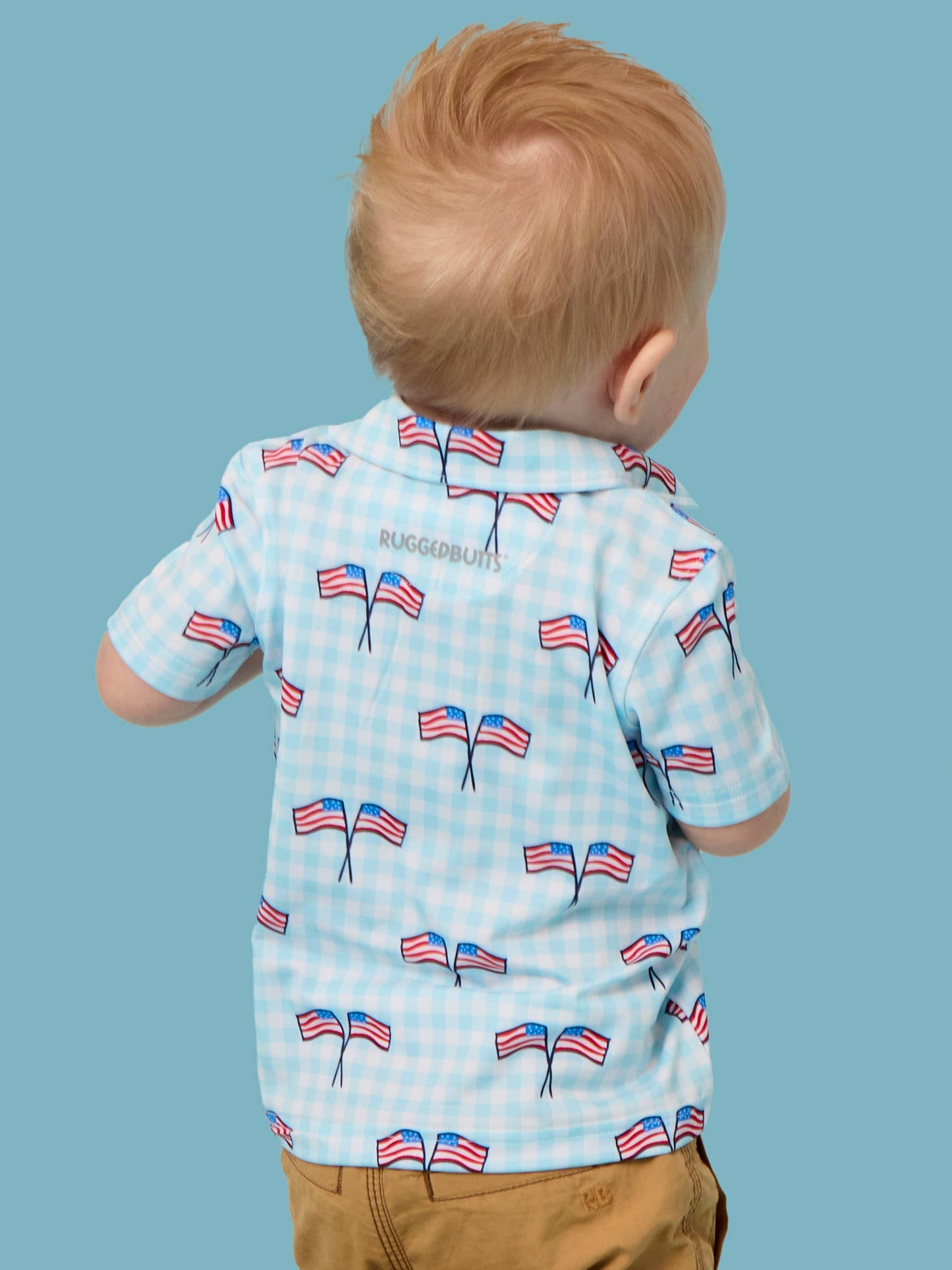 Blue Patriotic Performance Polo