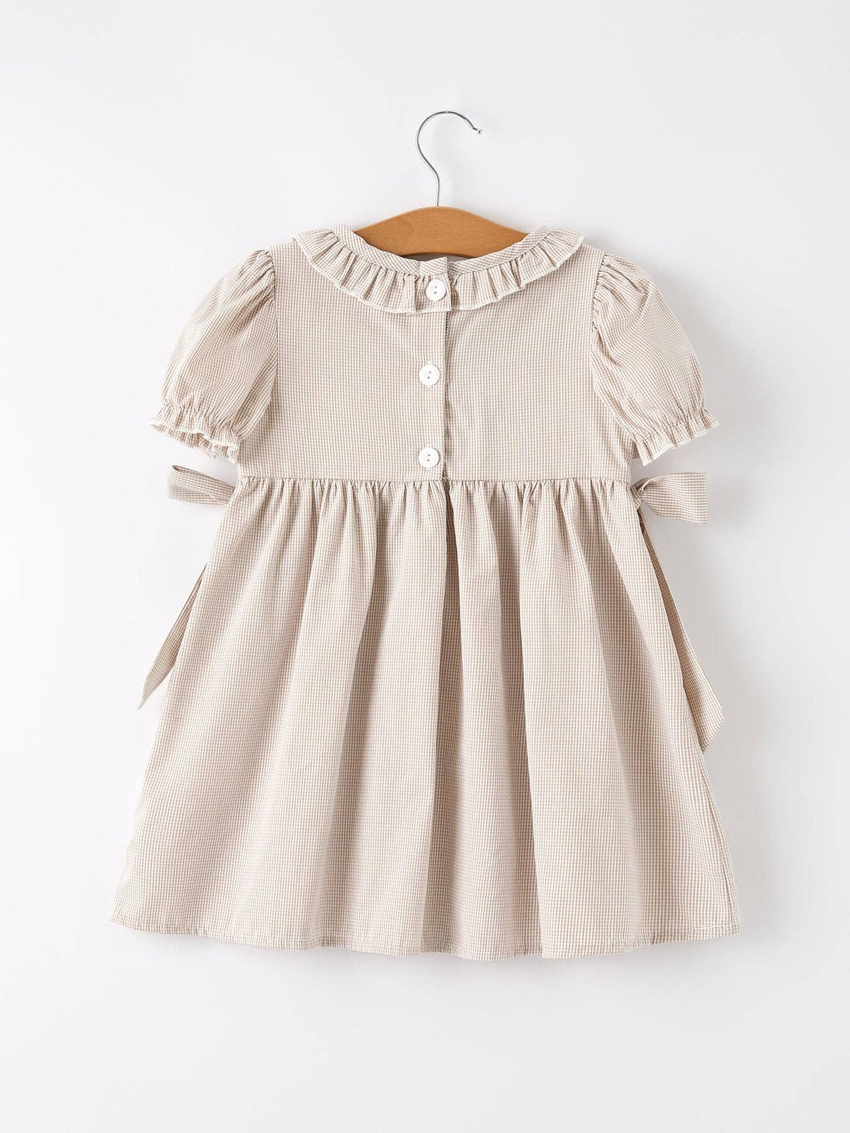 Pumpkin Embroidery Smock Dress