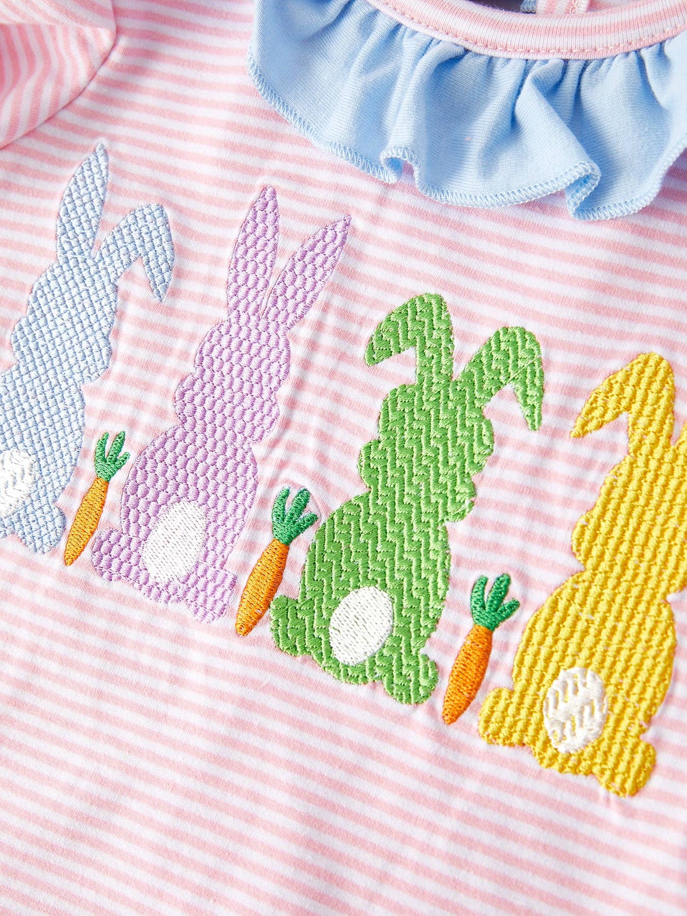 Easter Bunny Girls Stripe Outfit