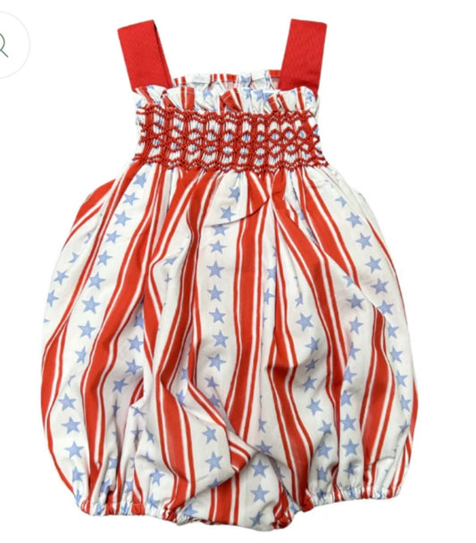 Stars and Stripes Smocked Bubble