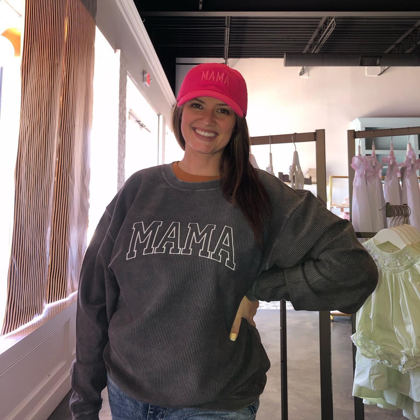 Corded Crew Sweatshirt w/ Embroidery