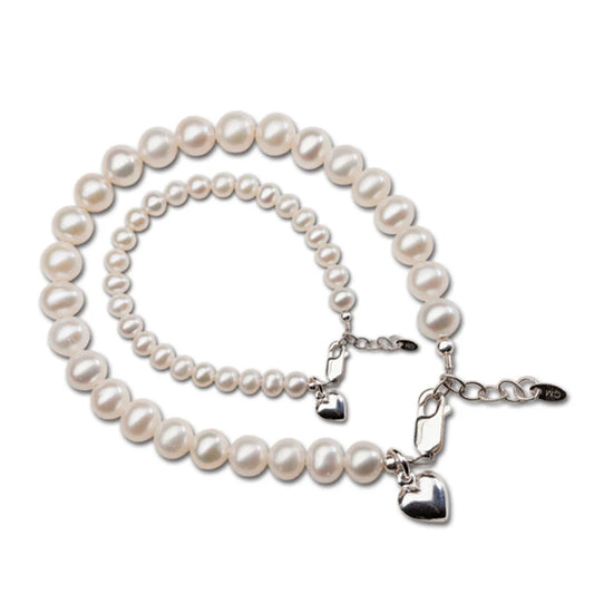 Mom And Me Pearl Bracelet Set