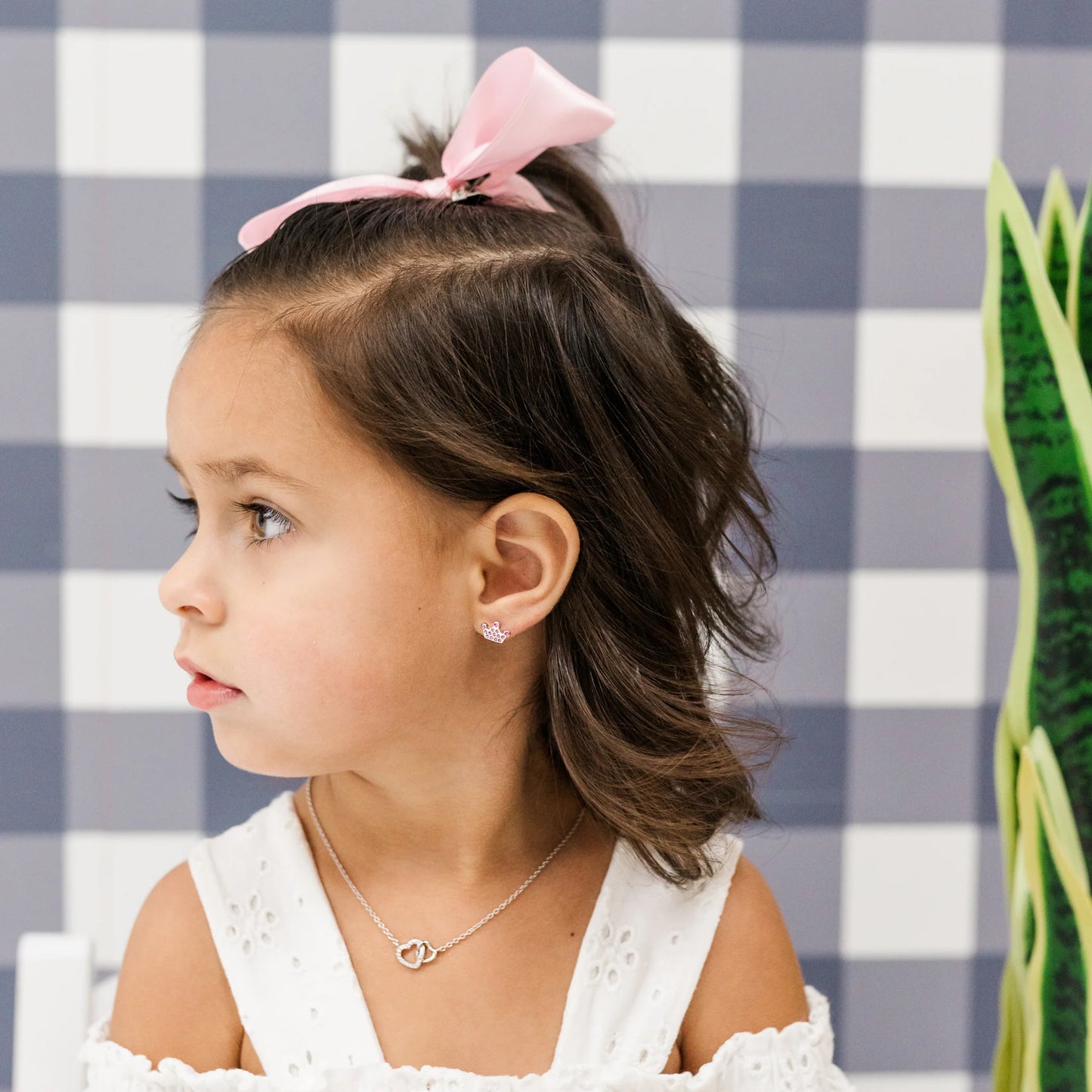 Pink Tiara Earrings