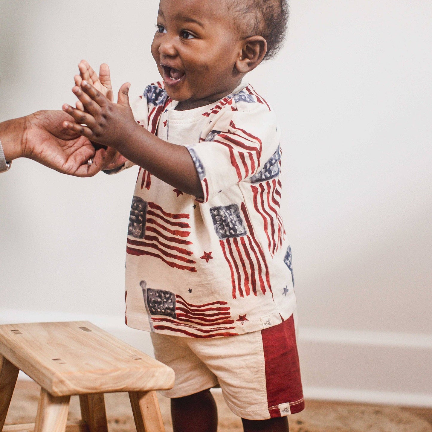American Flag Tee & Shorts Set