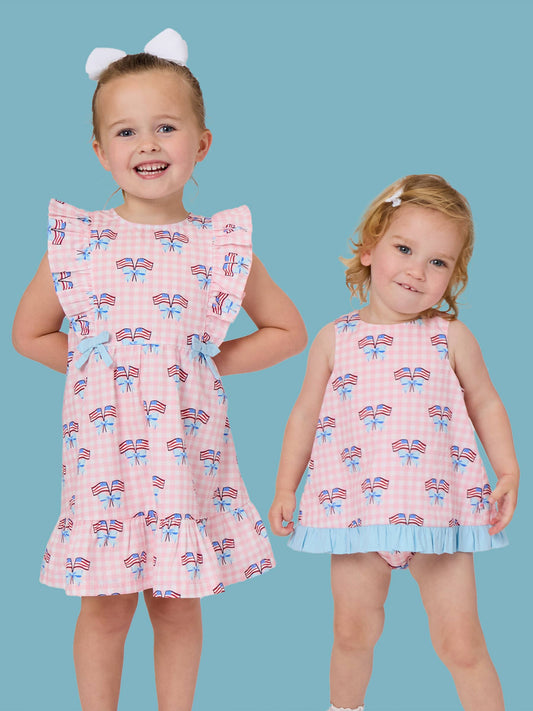 Pink Patriotic Gingham