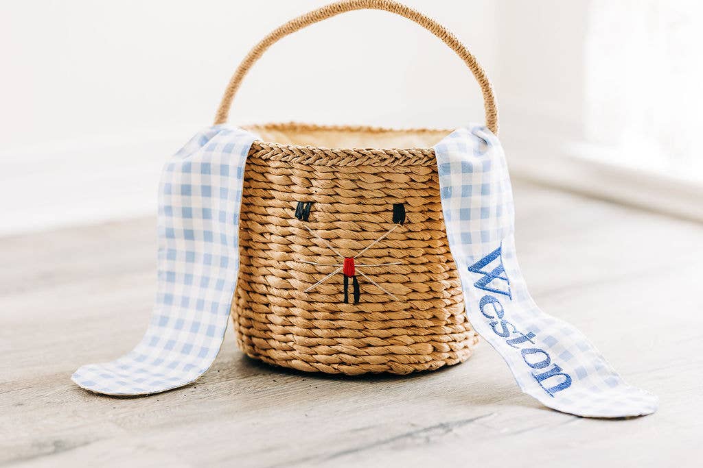 Gingham Kids Easter Basket