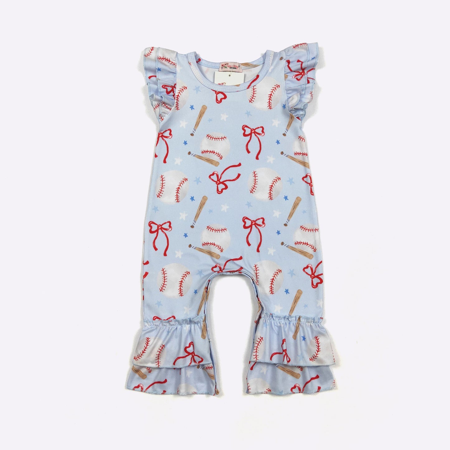 Baseball & Bows Romper/Dress