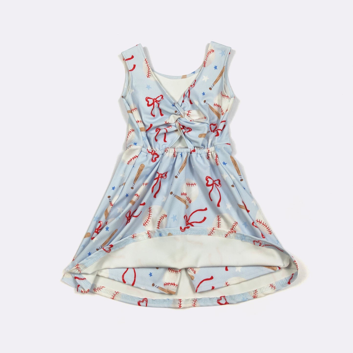 Baseball & Bows Romper/Dress