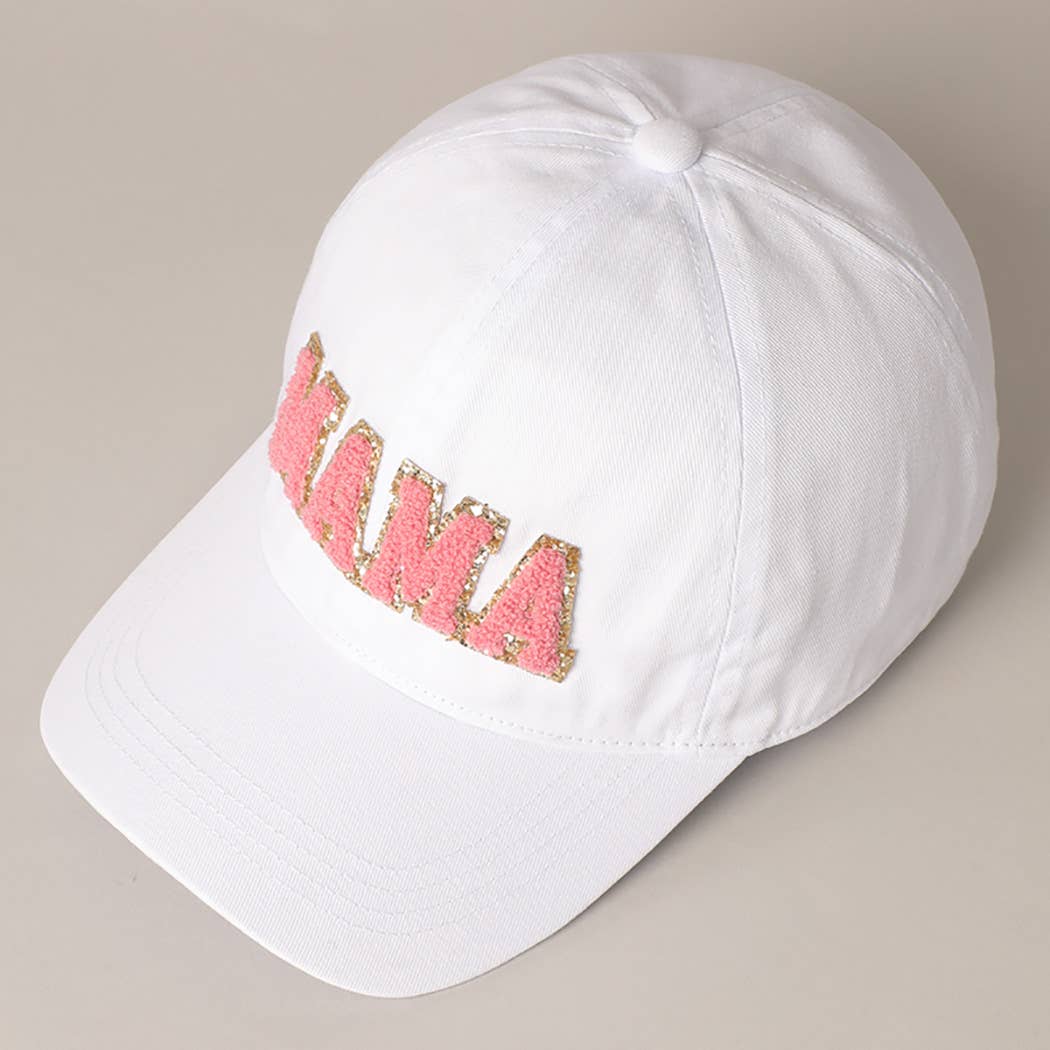 MAMA Chenille Letter Patch Cotton Baseball Cap