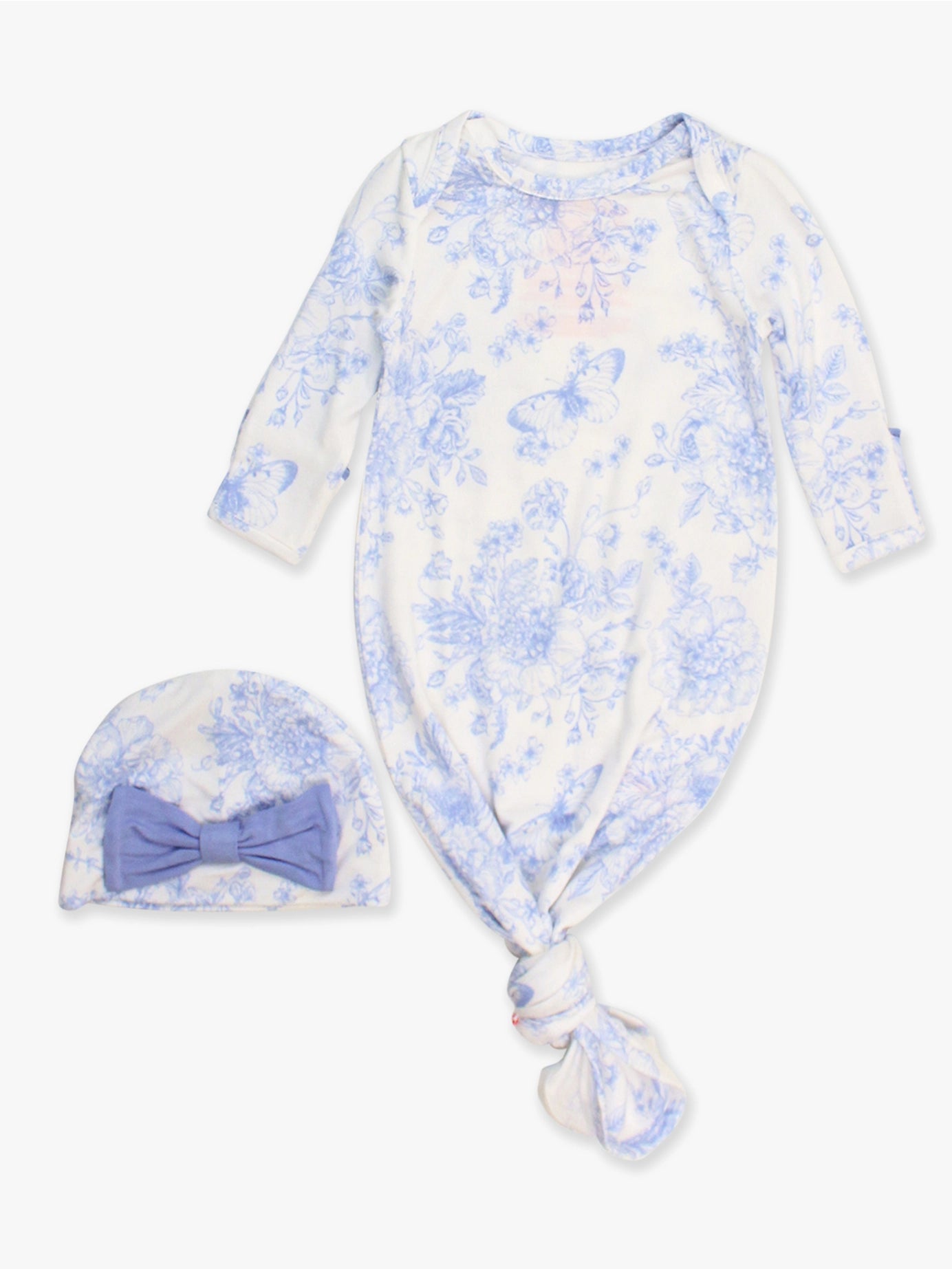 Knotted Sleep Gown & Hat Set