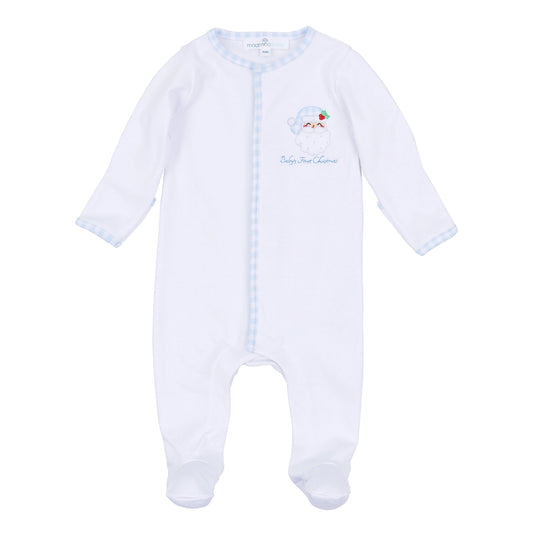 Baby's First Christmas Footie- Blue