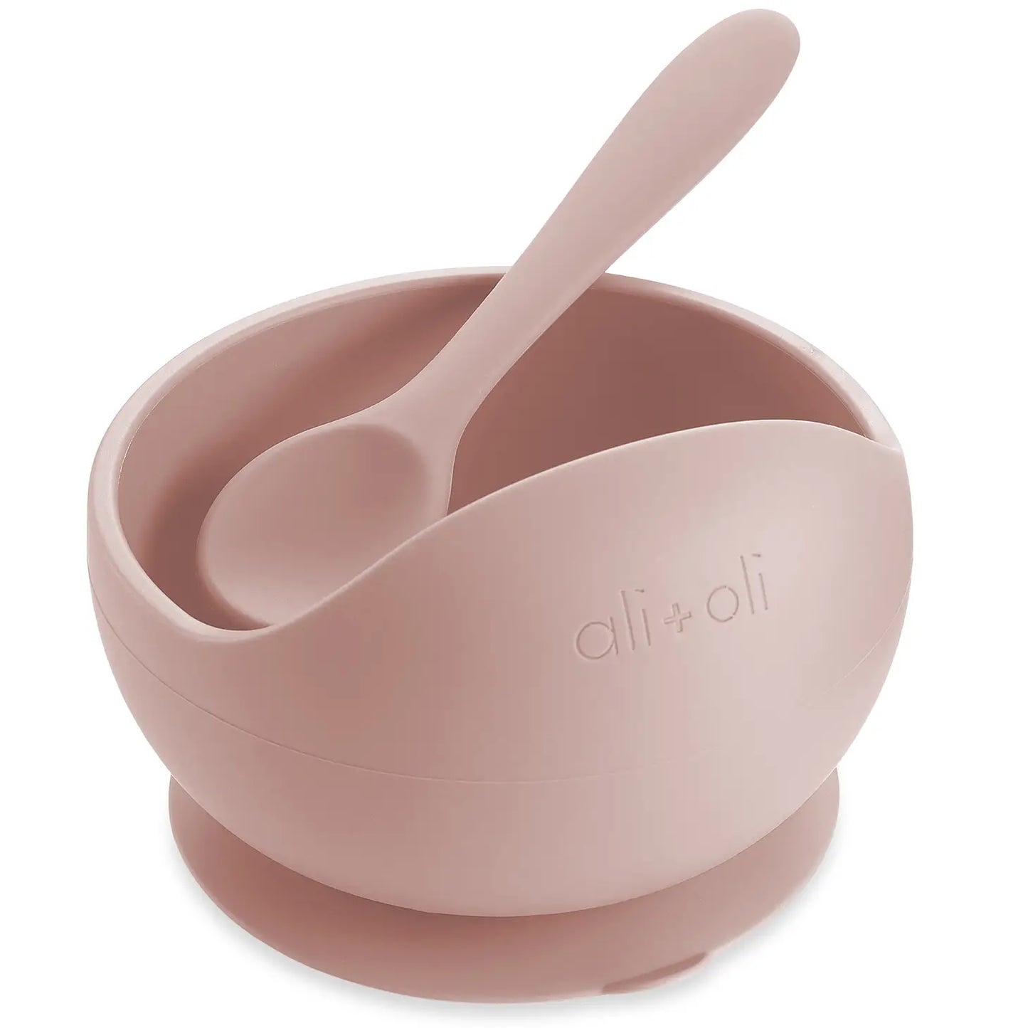 Silicone Suction Bowl & Spoon Set - Blush