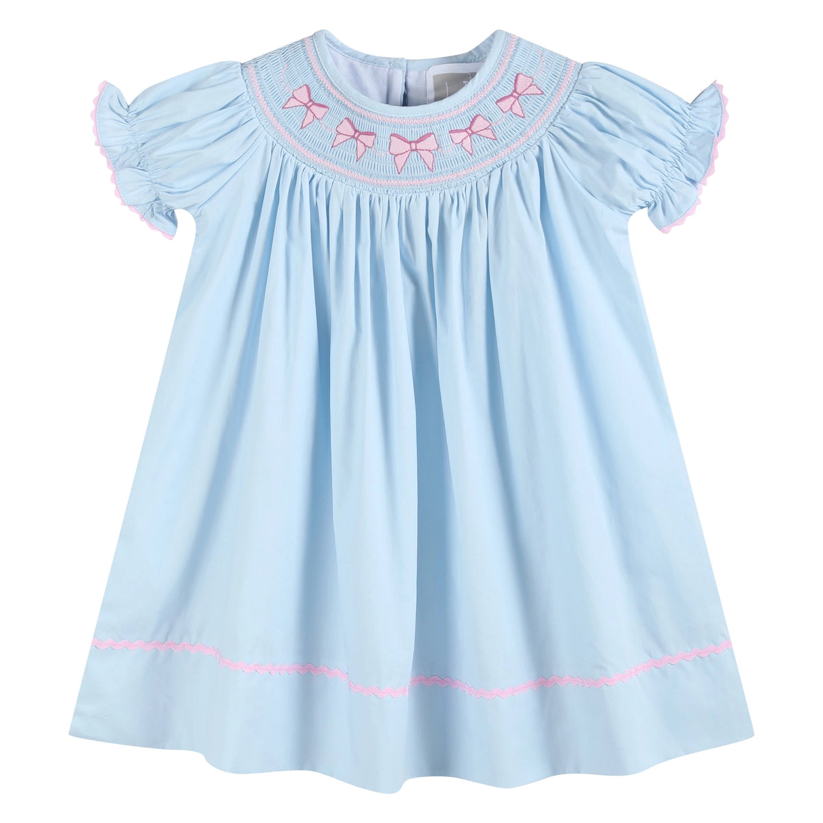 Pink Bow Smocked Bubble/Dress