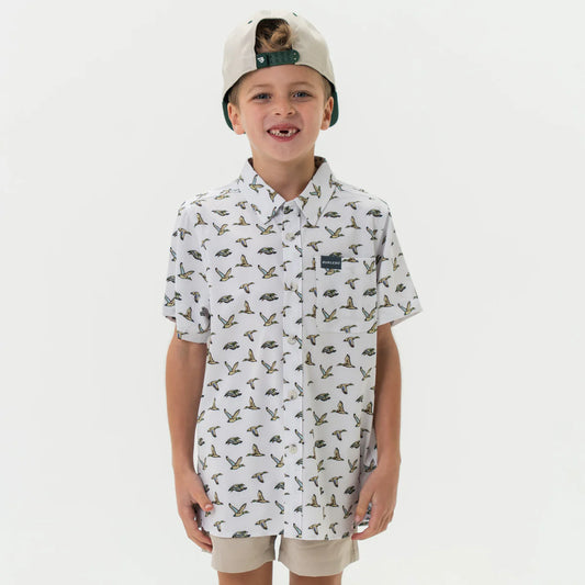 Youth Performance Button Up - Flying Ducks