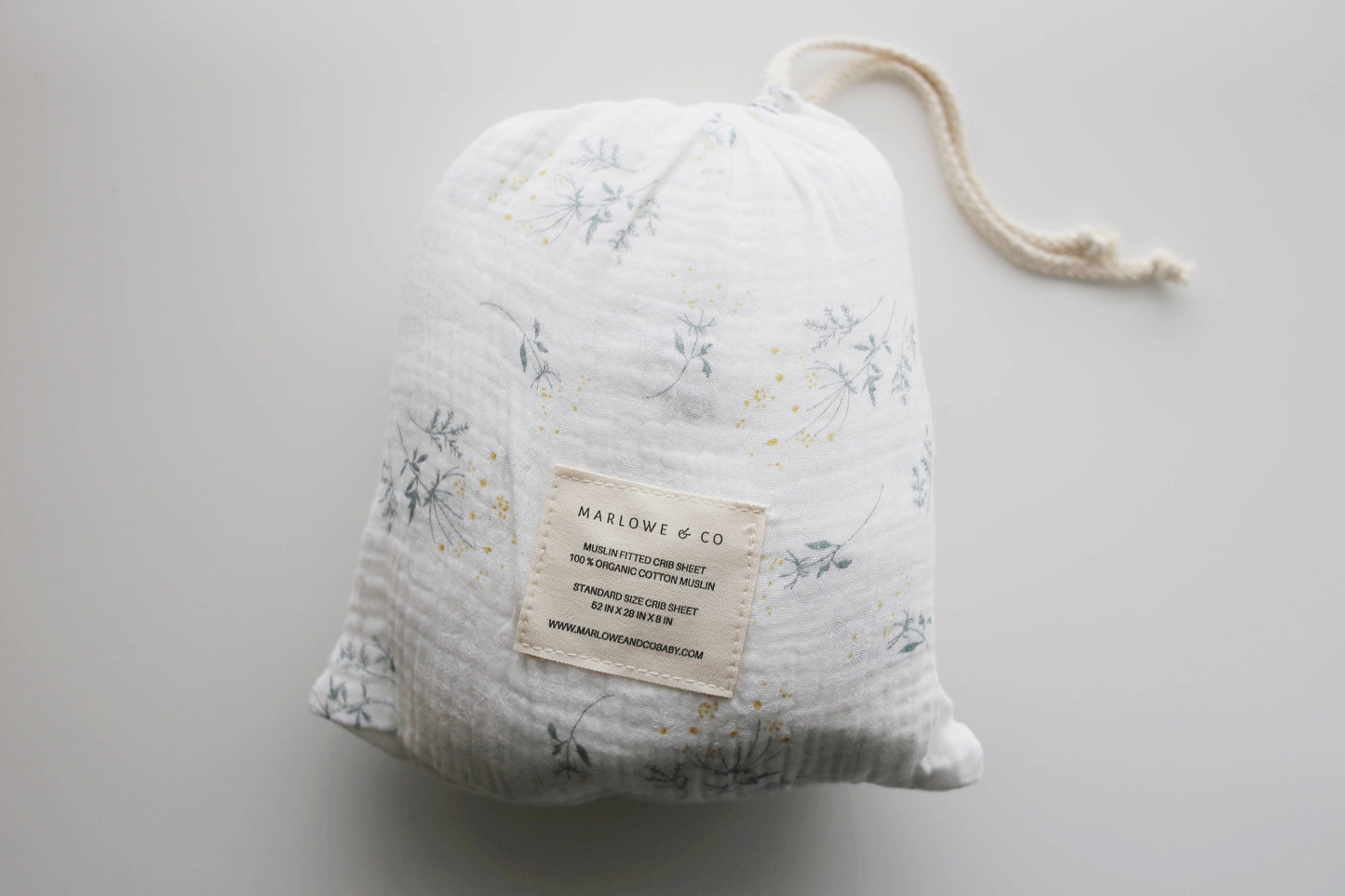 Wild Jasmine Cotton Muslin Crib Sheet