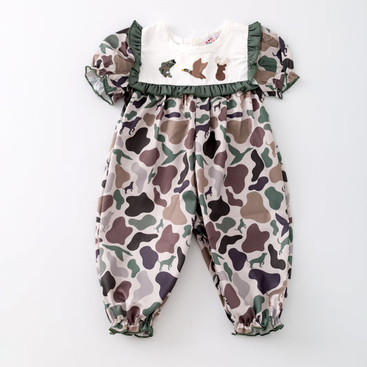 Camo Embroidery Romper/Dress