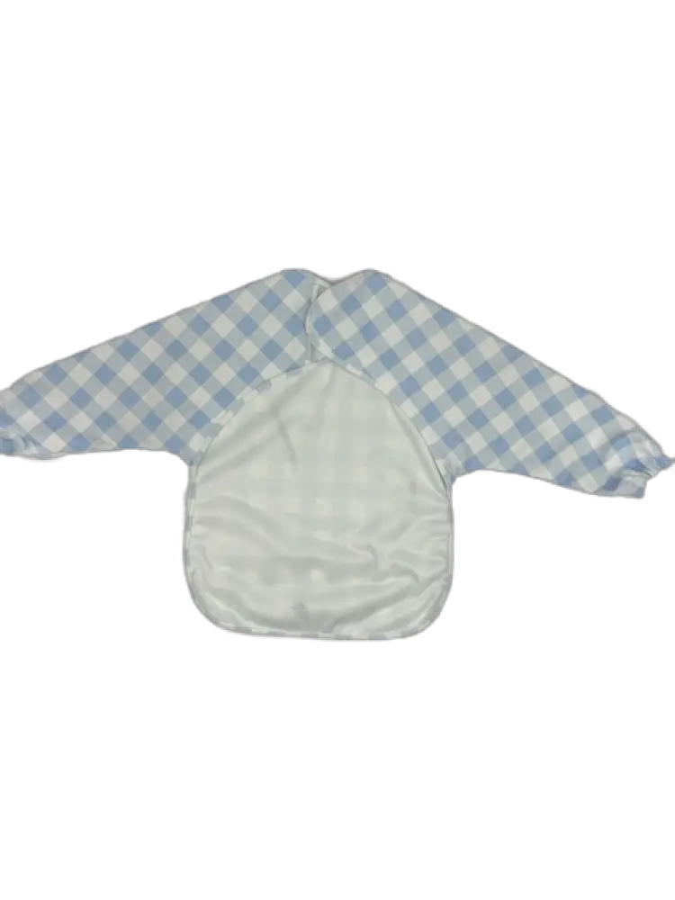 Long Sleeve Bib - Blue Gingham