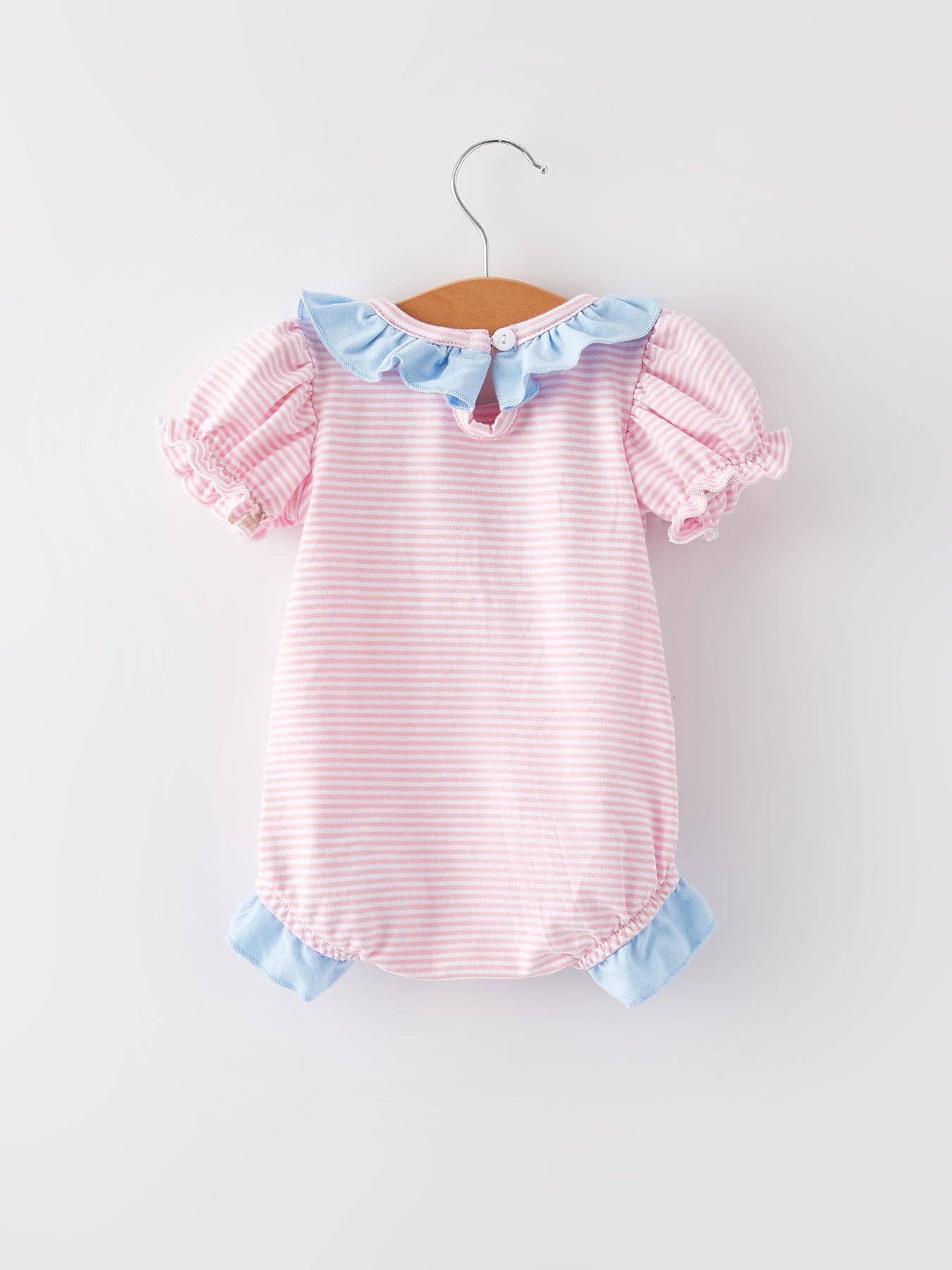 Easter Bunny Girls Stripe Romper