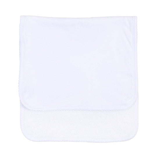 White Trim Burp Cloth