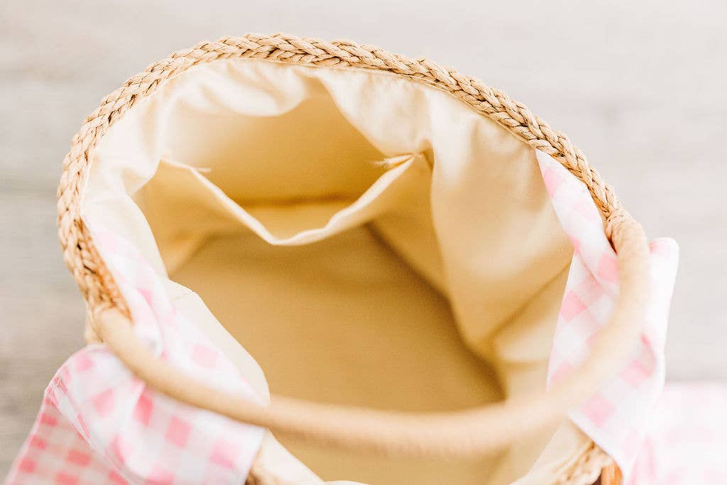 Gingham Kids Easter Basket