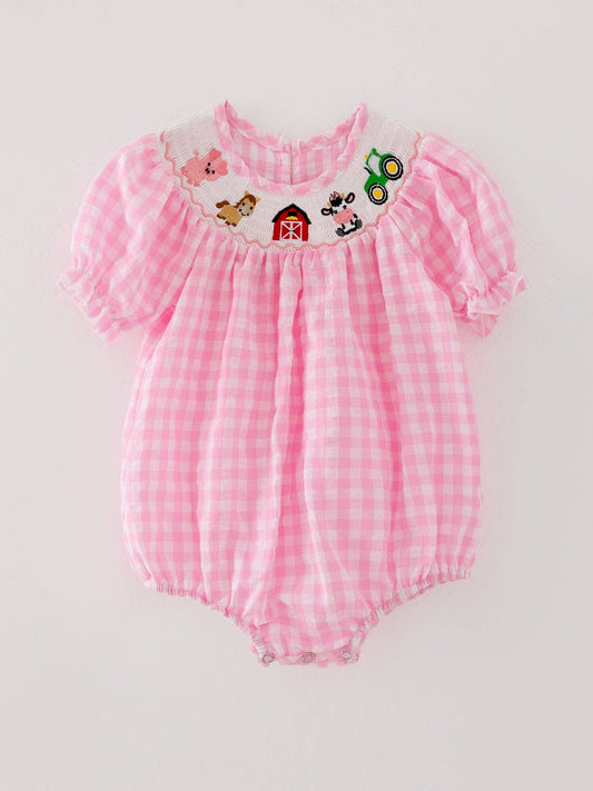 Farm Pink Smocking Bubble