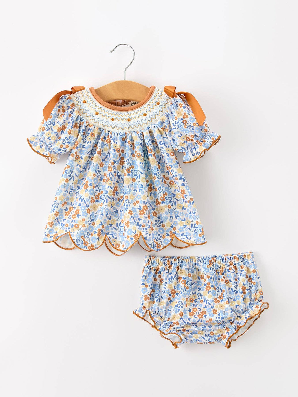 Fall Floral Girls Bloomer Set