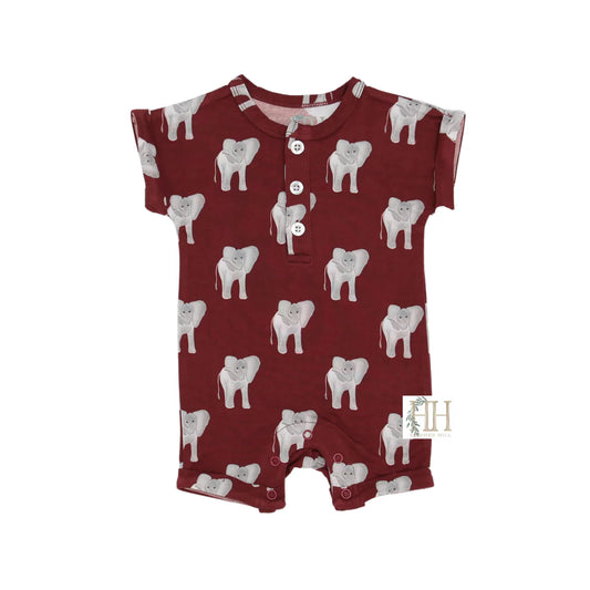 Elephant Button Romper