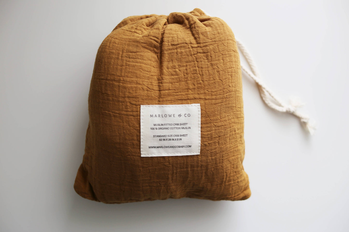 Mustard Cotton Muslin Crib Sheet