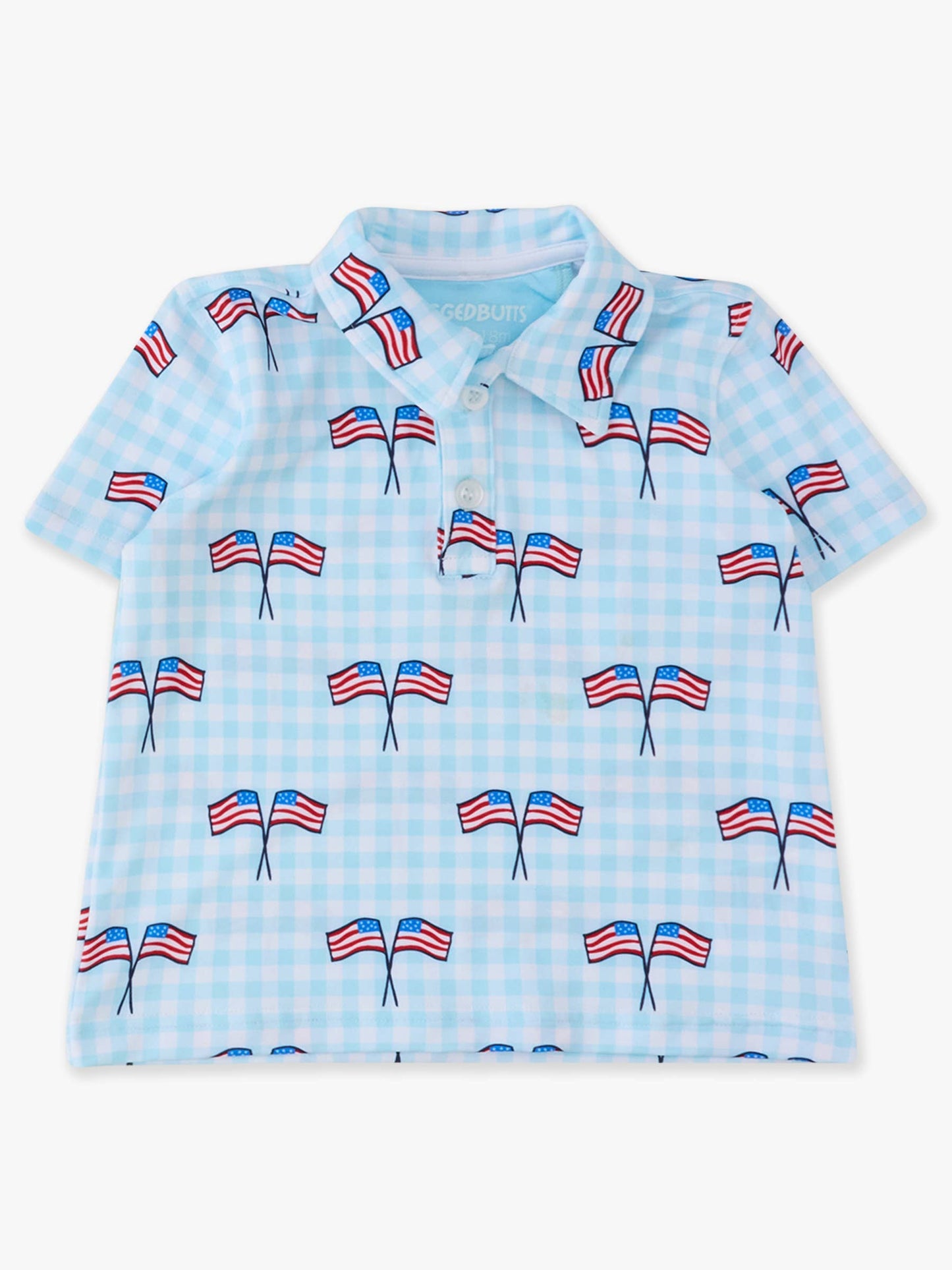 Blue Patriotic Performance Polo