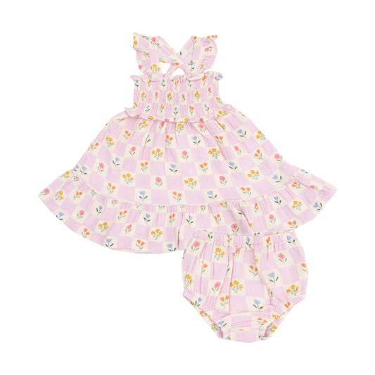 Floral Check Sundress