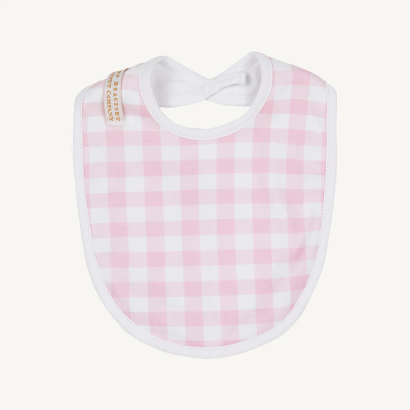 Pink Gingham Bib
