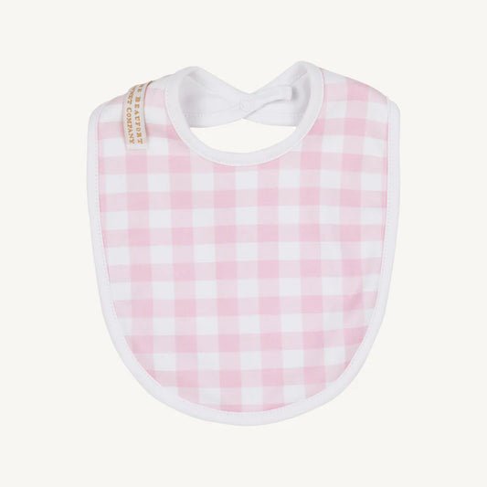 Pink Gingham Bib