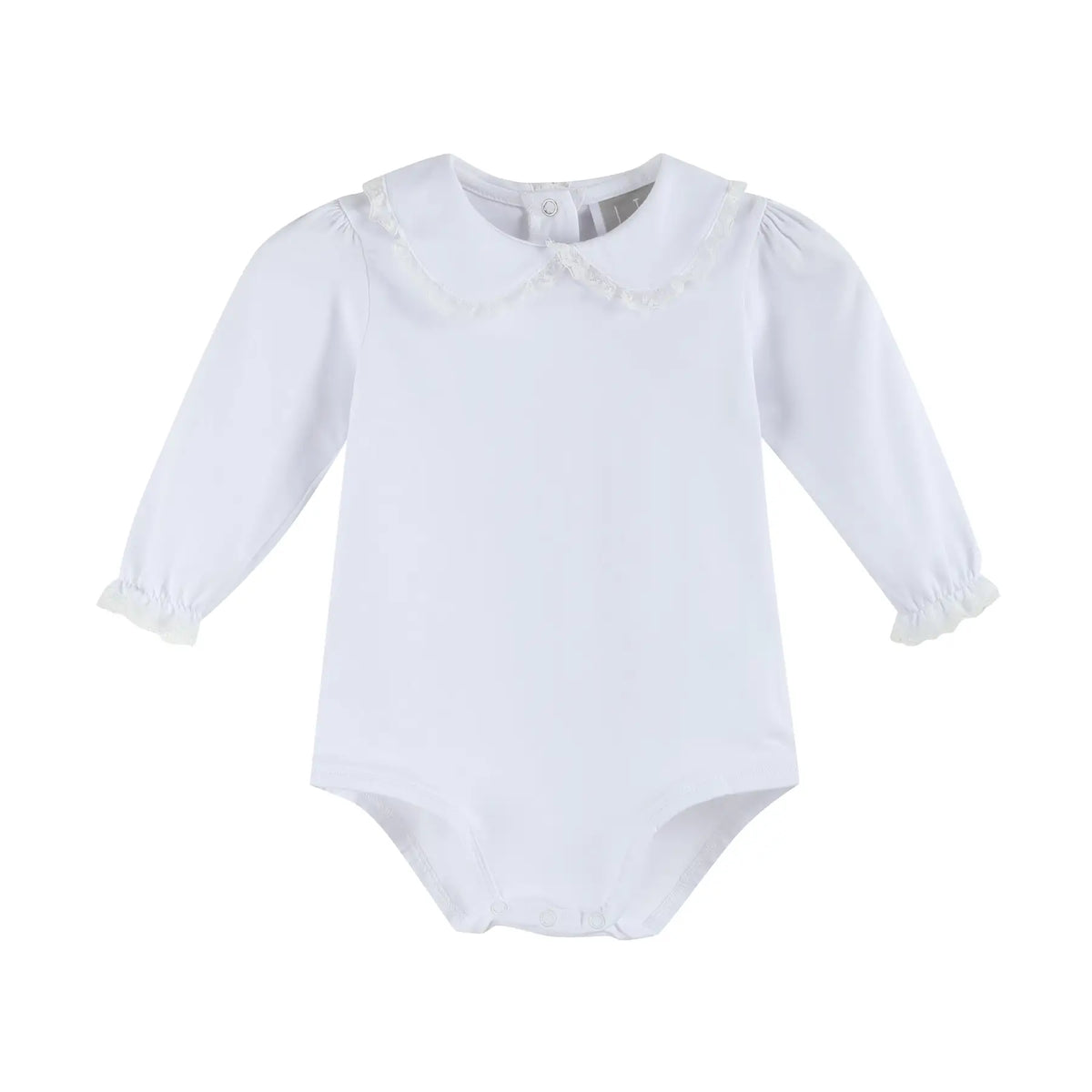 White Lace Collared Bodysuit