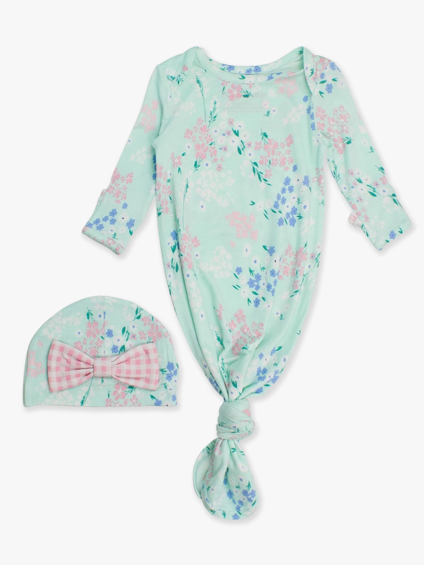 Knotted Sleep Gown & Hat Set