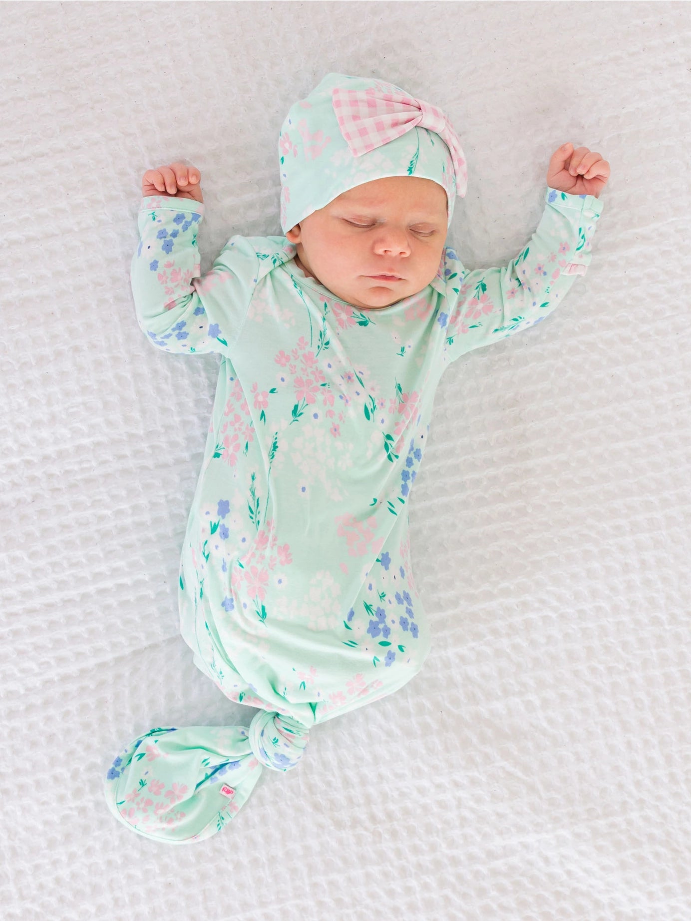 Knotted Sleep Gown & Hat Set