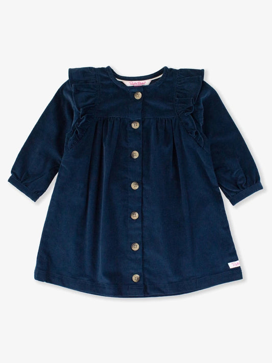 Corduroy Ruffle Dress