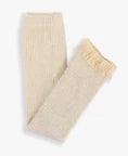 Oatmeal Rib Knit Footless Ruffled Tights